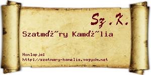 Szatmáry Kamélia névjegykártya
